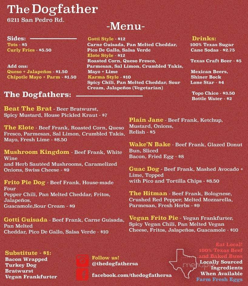 The Dogfather - San Antonio, TX menu_pic