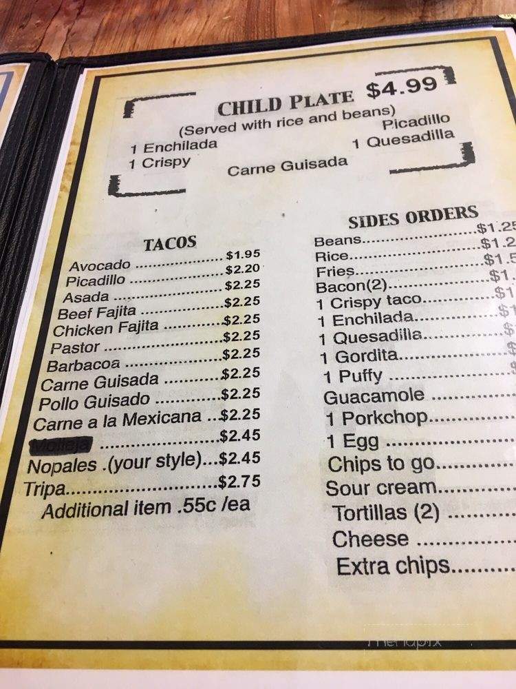 Papa Nono's 2 - San Antonio, TX menu_pic