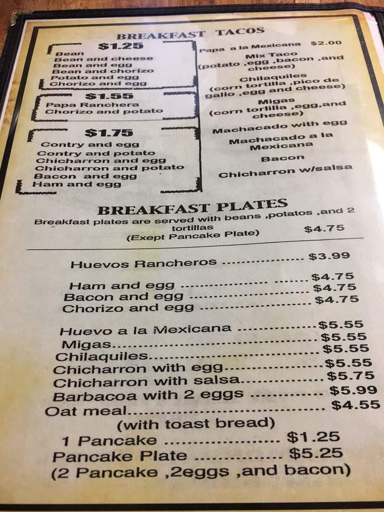 Papa Nono's 2 - San Antonio, TX menu_pic