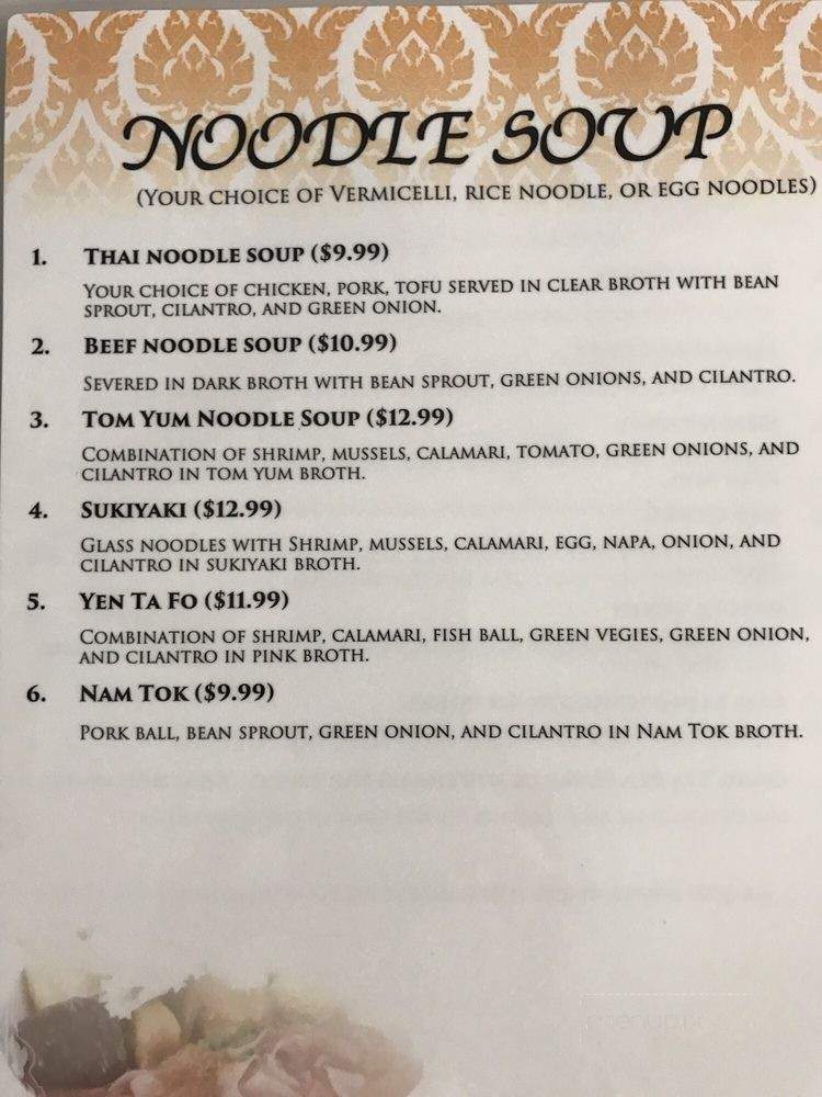 Tao's Thai Hot - San Antonio, TX menu_pic