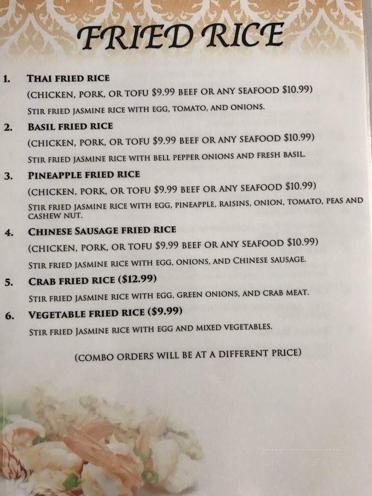 Tao's Thai Hot - San Antonio, TX menu_pic