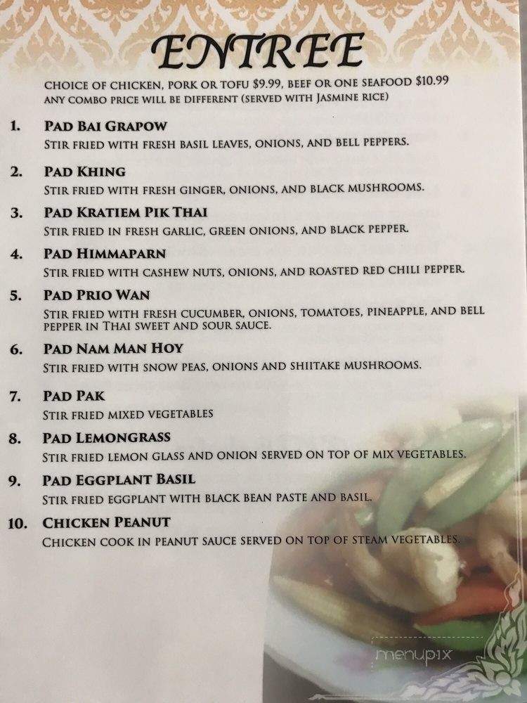 Tao's Thai Hot - San Antonio, TX menu_pic