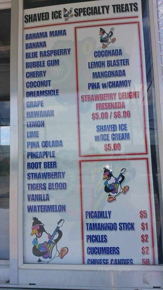 Sno Biz - San Antonio, TX menu_pic