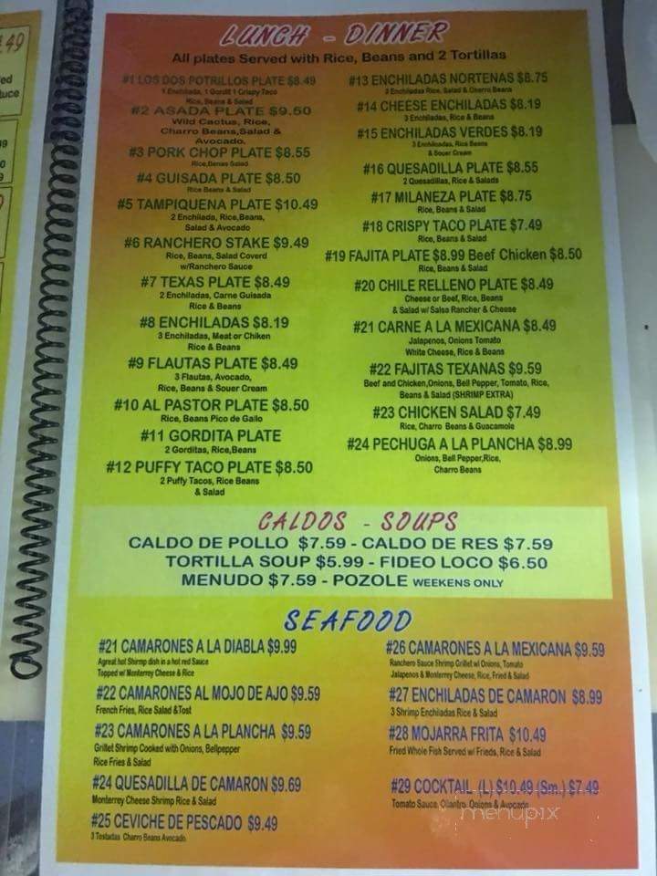 Taqueria Los Dos Potrillos de San Miguel - San Antonio, TX menu_pic