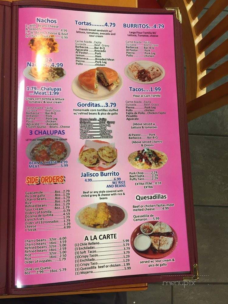 Taco Guadalajara - San Antonio, TX menu_pic