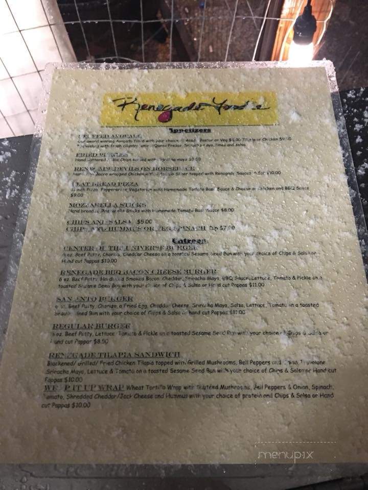 Renegade Foodie - San Antonio, TX menu_pic
