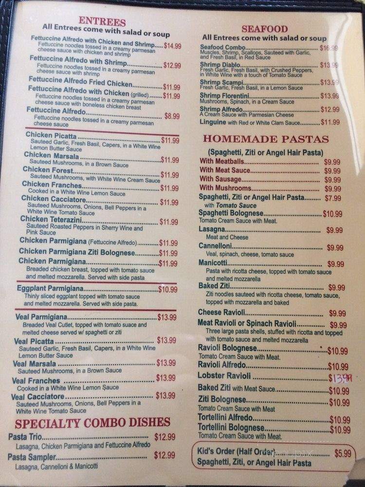 Cafe Italia - Corpus Christi, TX menu_pic