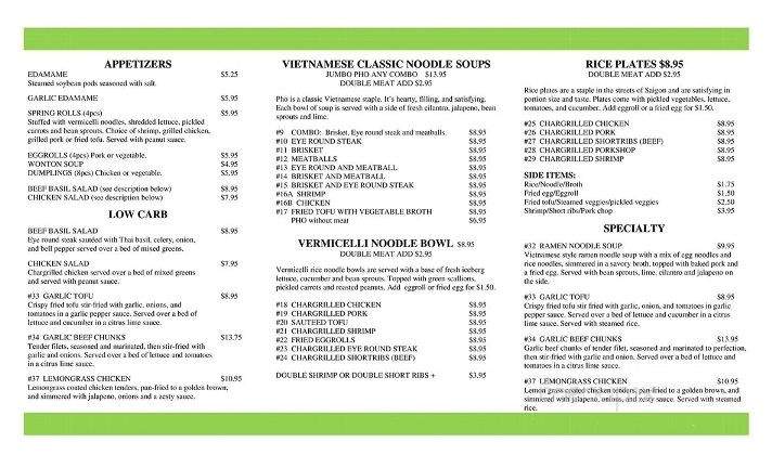 Pho Life - Corpus Christi, TX menu_pic