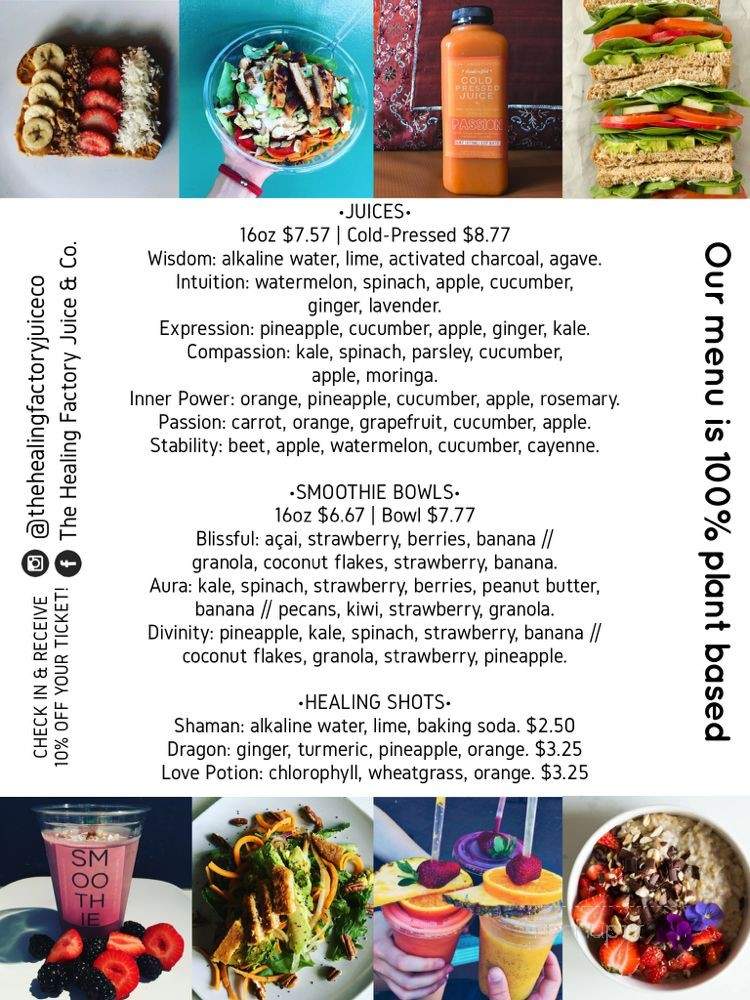The Healing Factory Juice & Co - McAllen, TX menu_pic