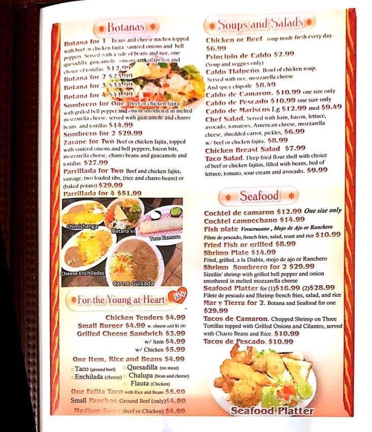 Zamoras' Restaurant - McAllen, TX menu_pic