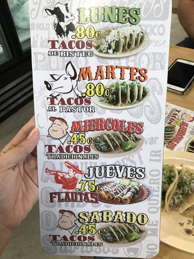 Taqueria Sheko's - Brownsville, TX menu_pic