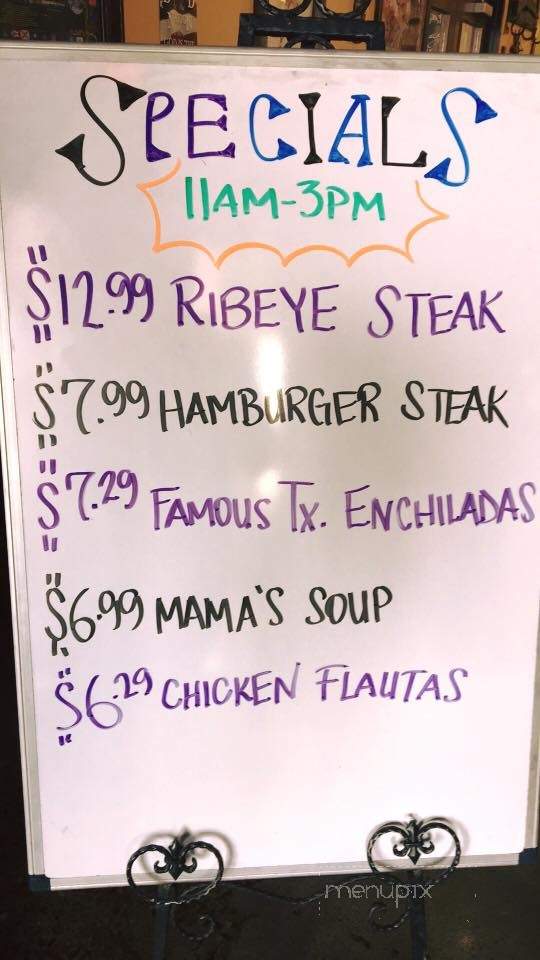Texas Country Diner - Brownsville, TX menu_pic