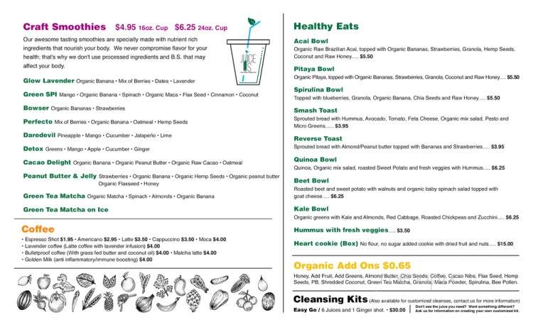JuiceUs - Brownsville, TX menu_pic