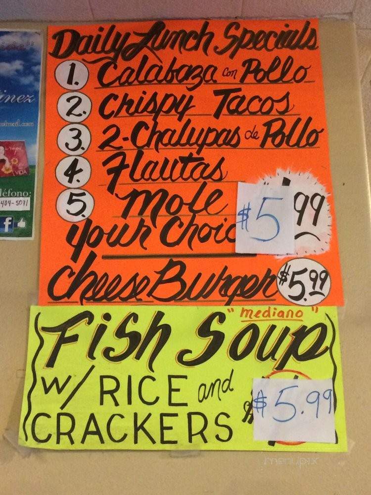 Sarahi Colima's Restaurant - Edinburg, TX menu_pic