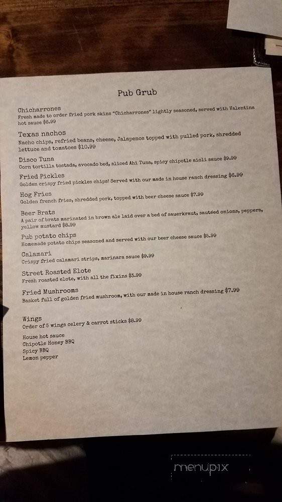 Whistling Duck - Mission, TX menu_pic