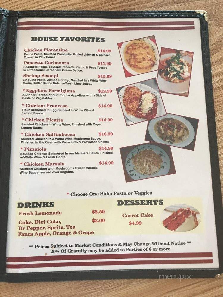 Bella Mia Italian & American cuisine - San Juan, TX menu_pic