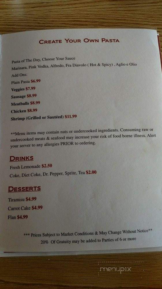 Bella Mia Italian & American cuisine - San Juan, TX menu_pic