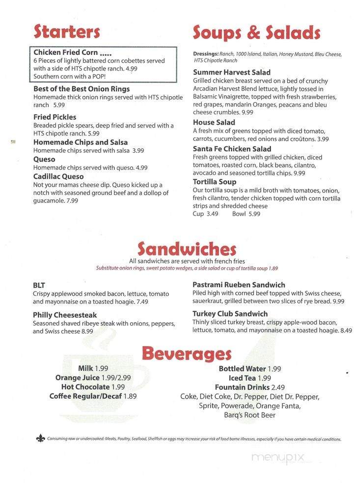 Hutto Hit The Spot Cafe - Hutto, TX menu_pic