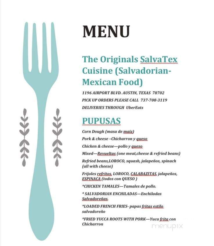 The Originals SalvaTex Cuisine - Austin, TX menu_pic