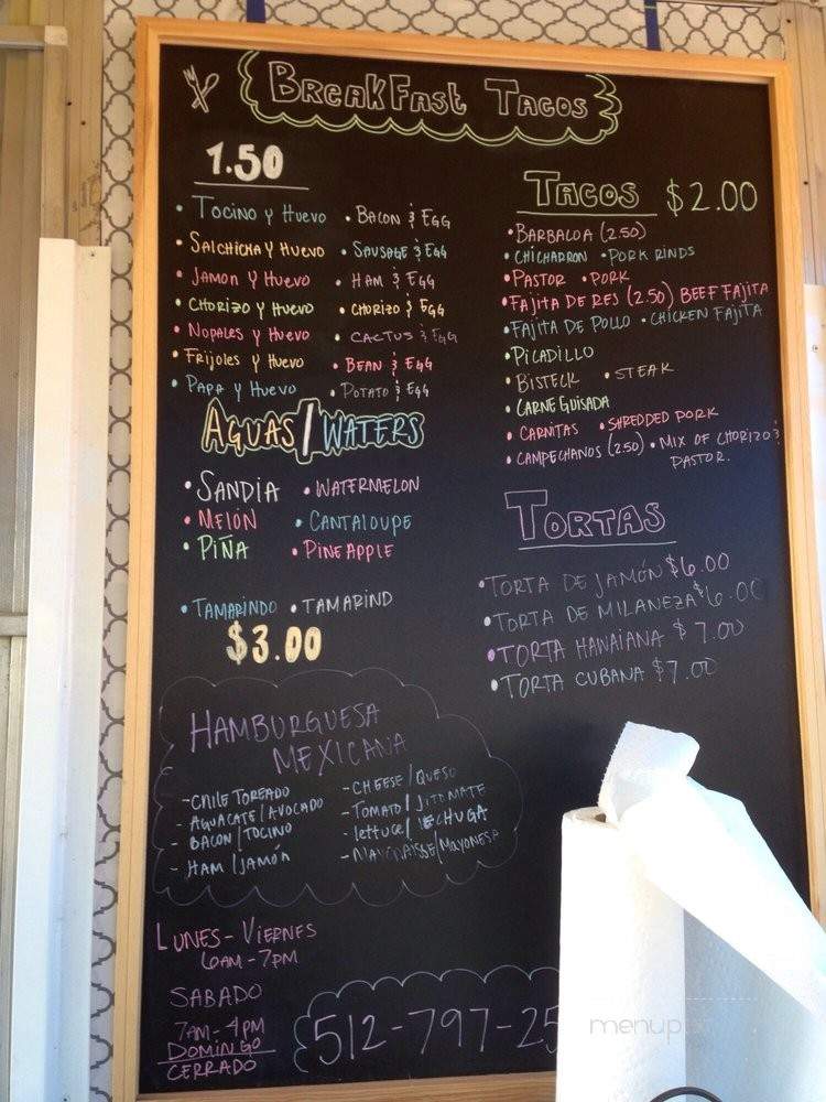 Las Tocallitas - Austin, TX menu_pic