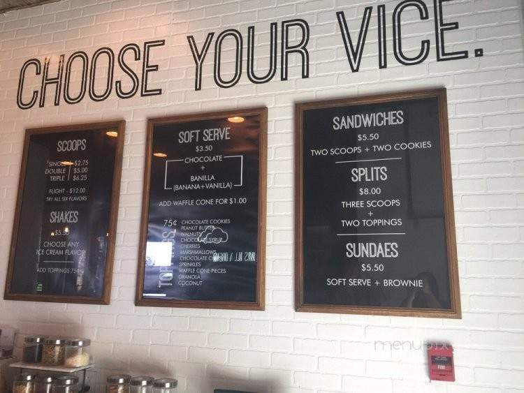 Vicecreme - Austin, TX menu_pic