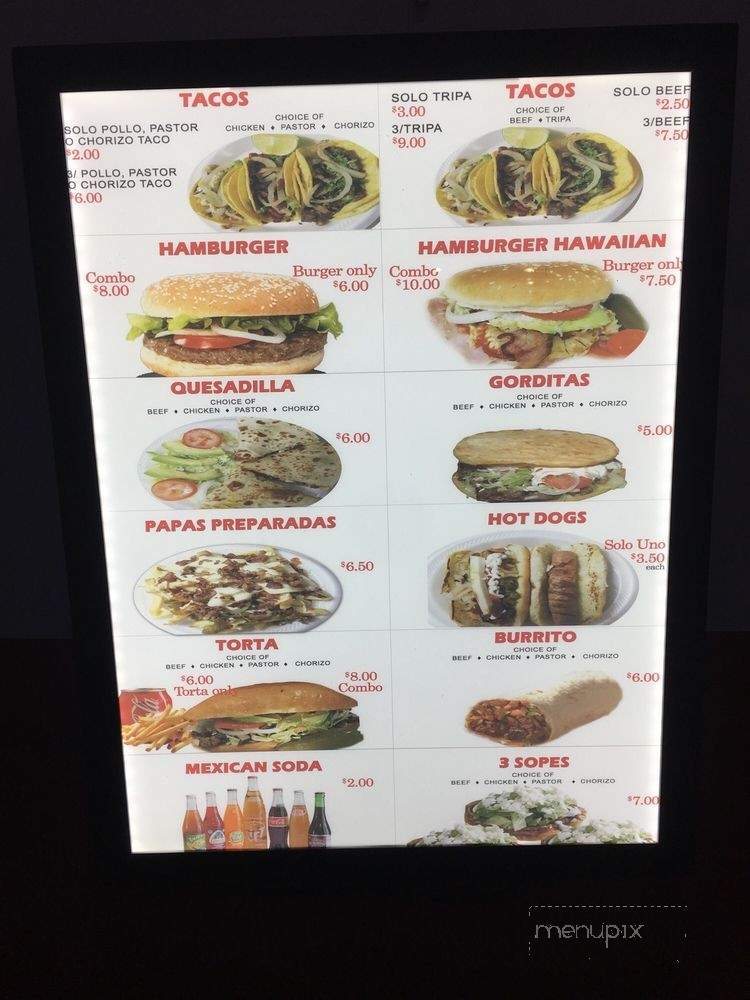 La Hawaiina - Austin, TX menu_pic