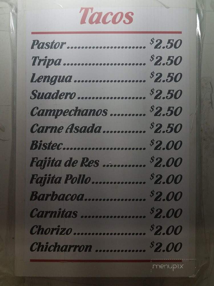 Rosi Mexican Food - Austin, TX menu_pic