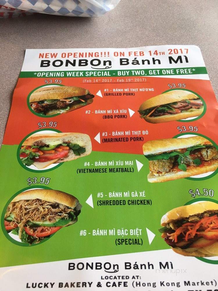 BonBon Banh Mi - Austin, TX menu_pic