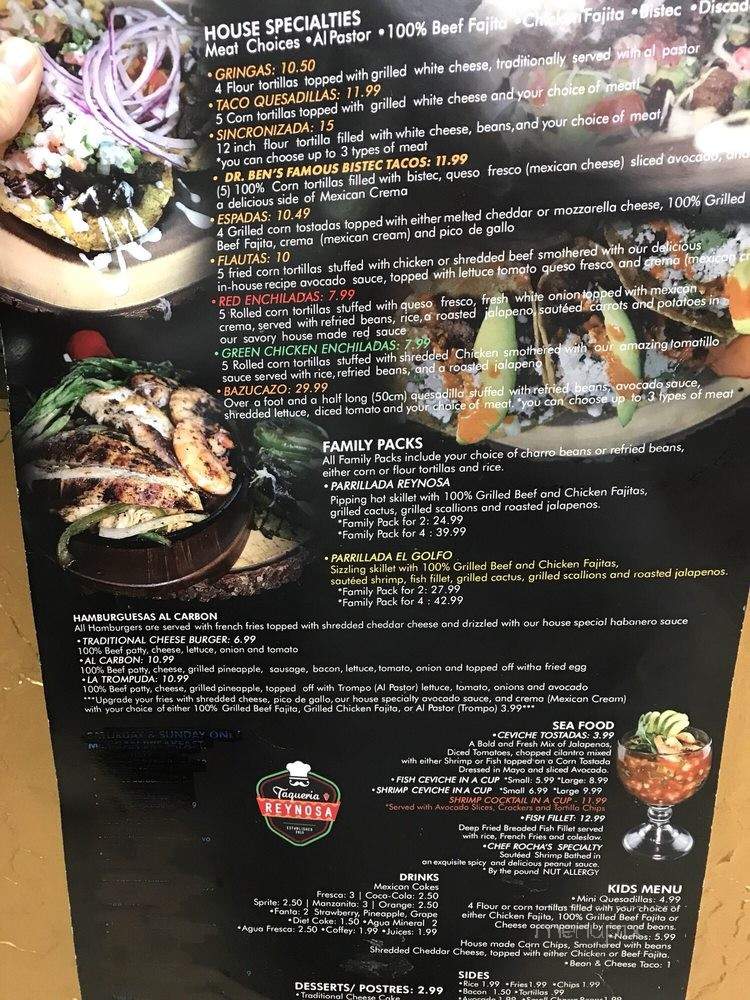 Taqueria Reynosa - Odessa, TX menu_pic