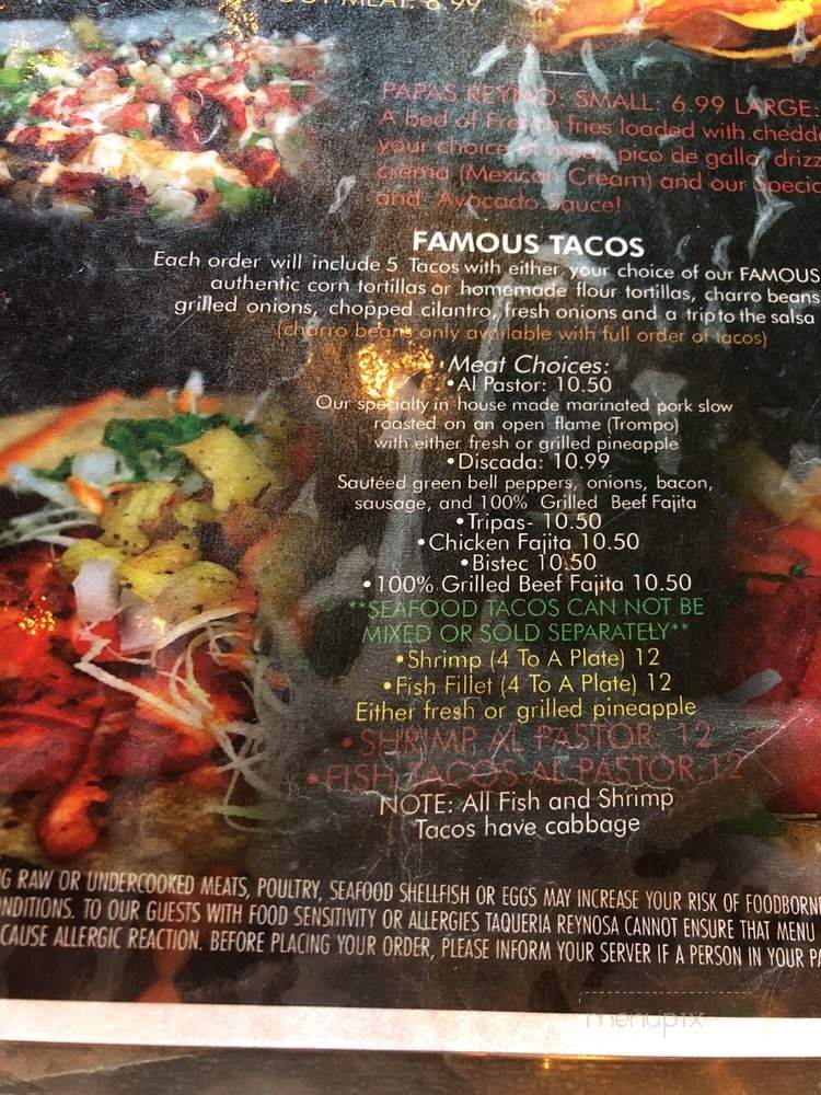Taqueria Reynosa - Odessa, TX menu_pic