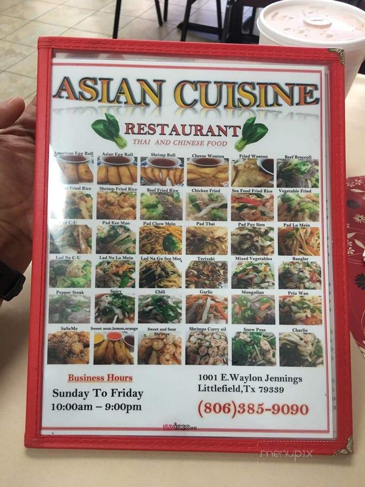Asian Cuisine - Littlefield, TX menu_pic