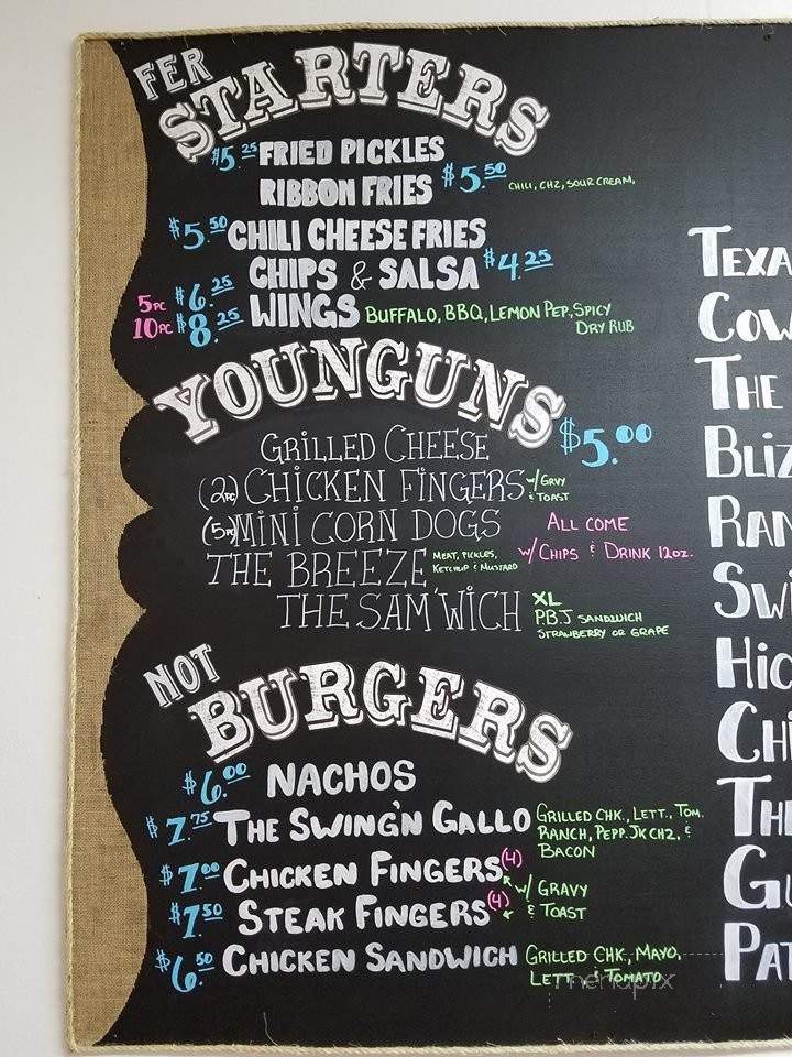 The Swing'n Door Saloon - Winters, TX menu_pic