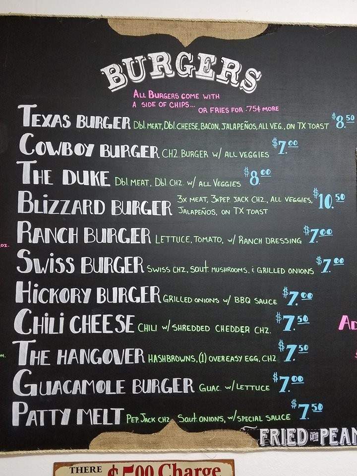 The Swing'n Door Saloon - Winters, TX menu_pic