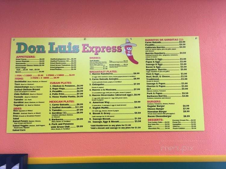 Don Luis Express - Abilene, TX menu_pic