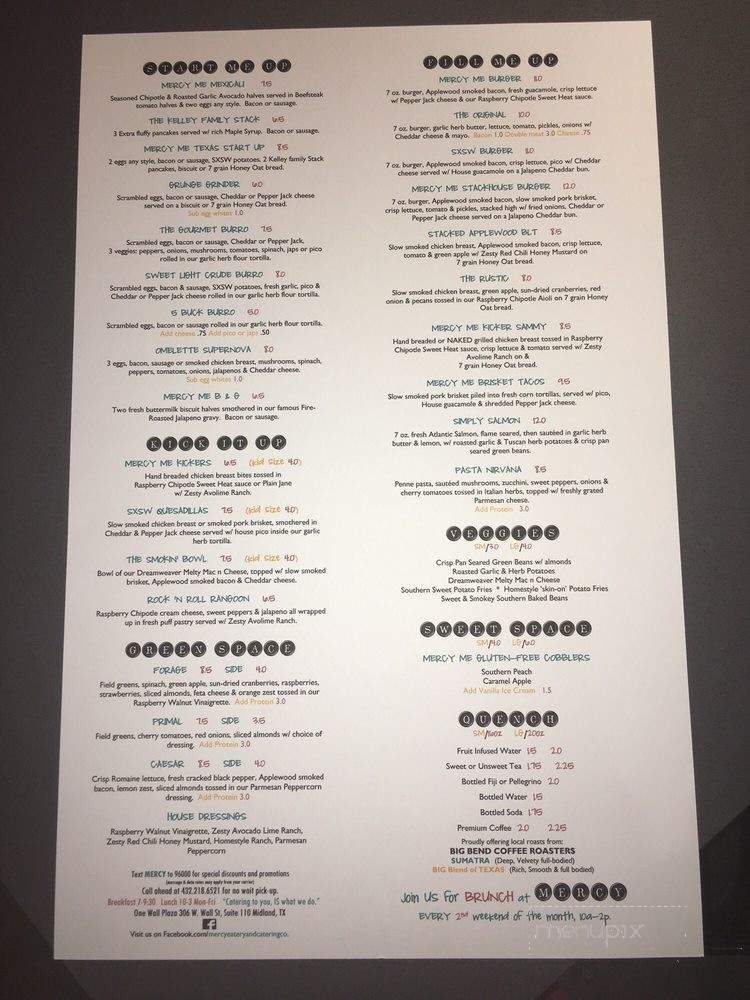 Mercy Eatery & Catering - Midland, TX menu_pic