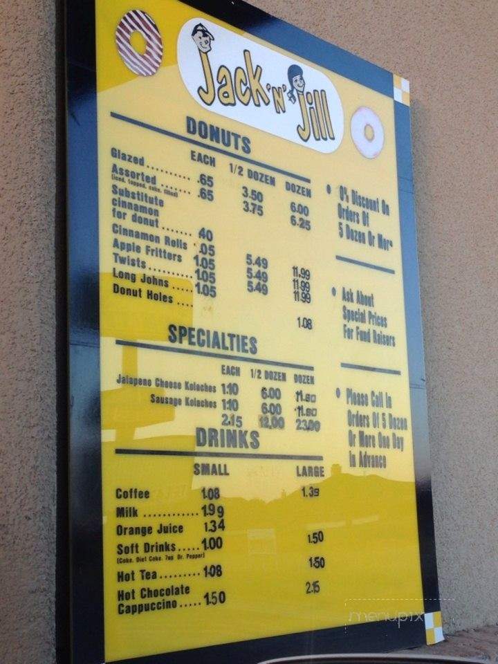 Jack 'N' Jill Donuts - Midland, TX menu_pic