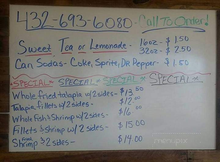 Baby Faye's - McCamey, TX menu_pic
