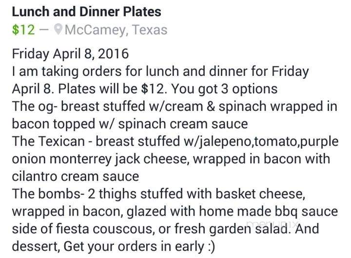Baby Faye's - McCamey, TX menu_pic