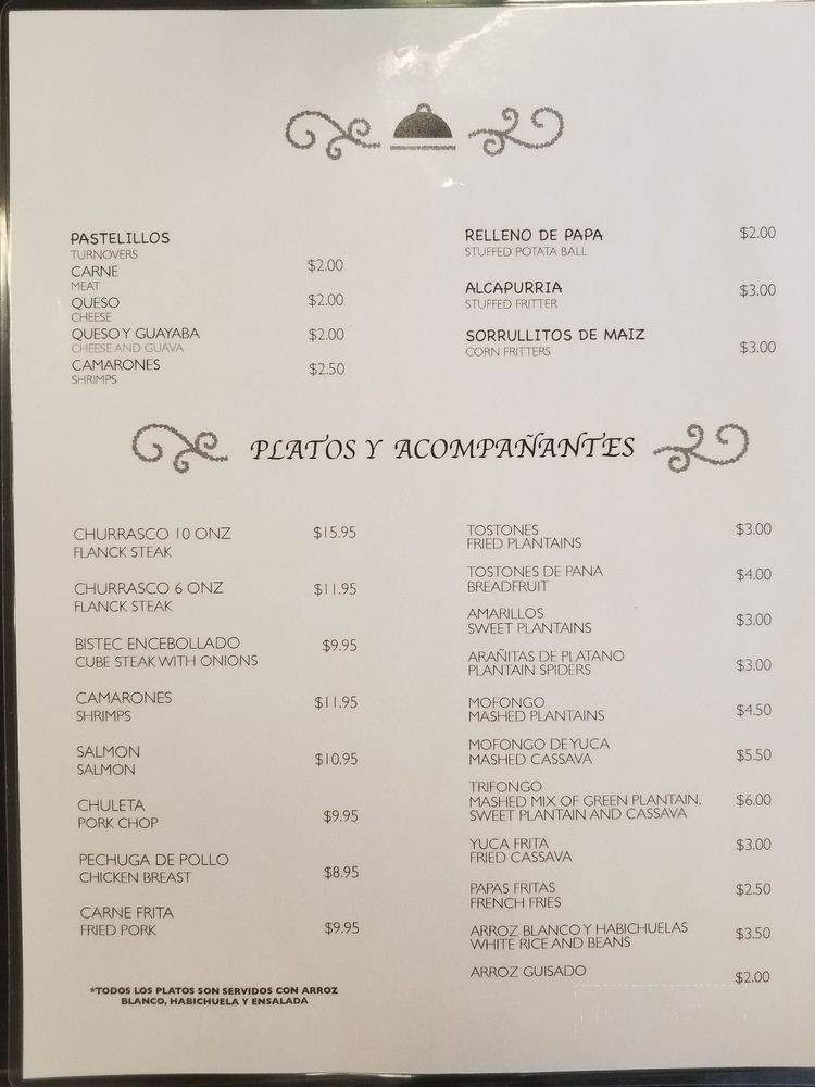Sabor Boricua - El Paso, TX menu_pic