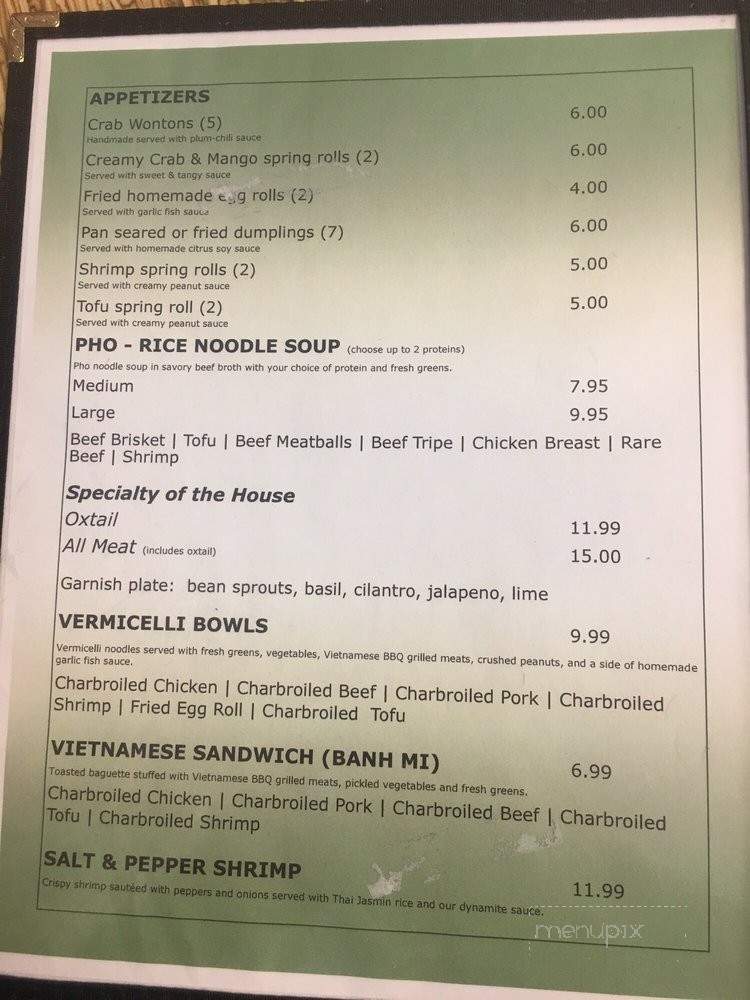 Wicked Pho - El Paso, TX menu_pic