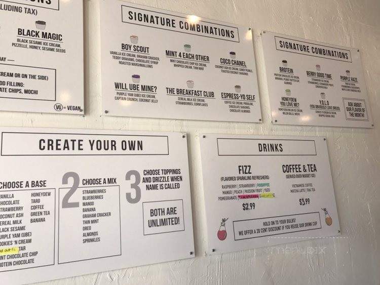 Fahrenheit 32 - El Paso, TX menu_pic