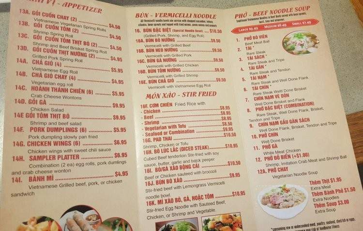 Pho Peoria - Aurora, CO menu_pic