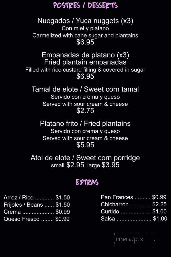 Pupusas Paradise - Aurora, CO menu_pic
