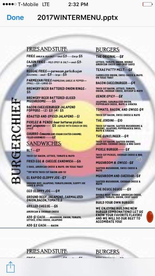 Burgerchief - Aurora, CO menu_pic