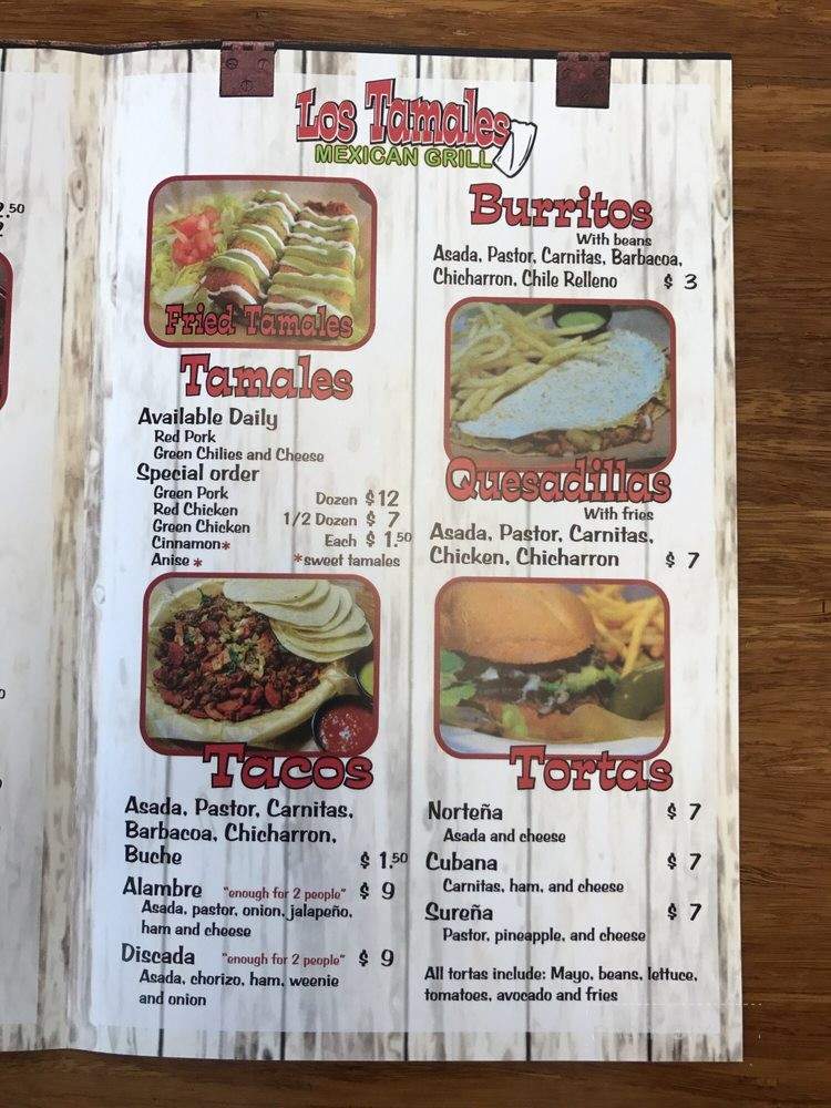 Los Tamales Mexican Grill - Commerce City, CO menu_pic