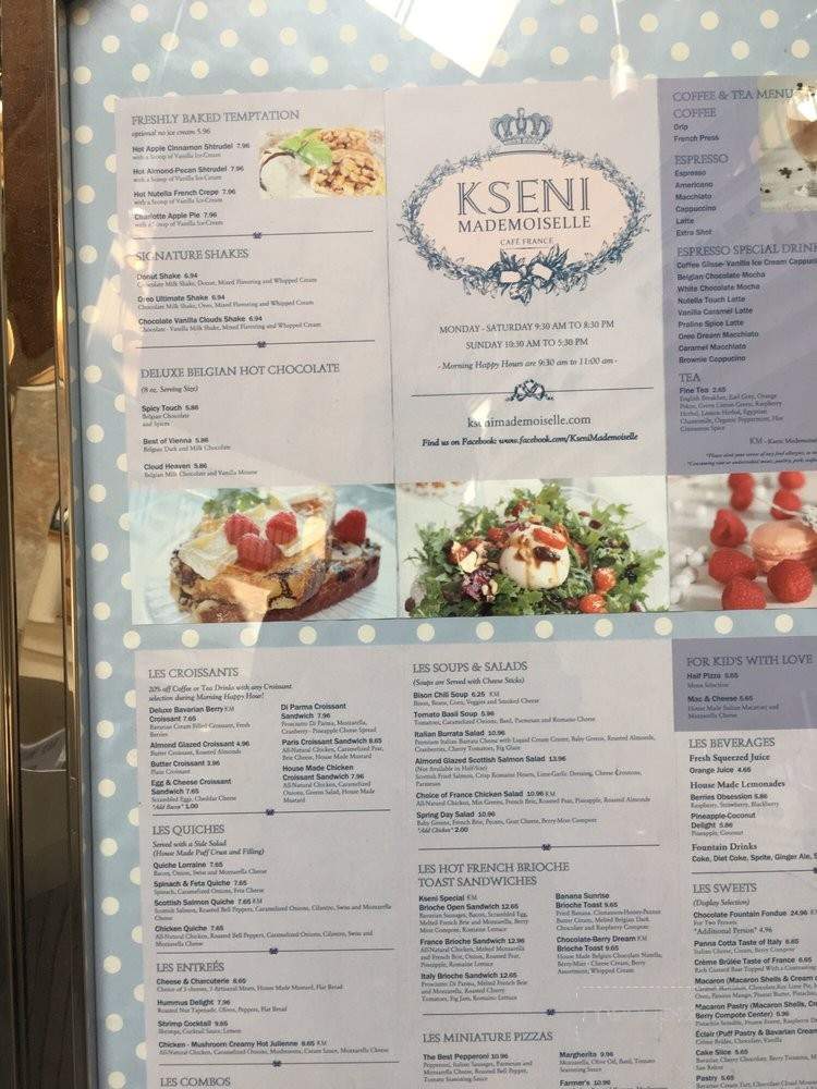 Kseni Mademoiselle - Lone Tree, CO menu_pic