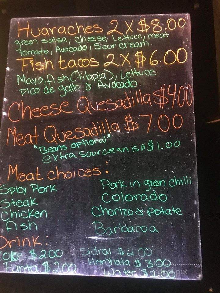El Rincon Chilango - Monument, CO menu_pic