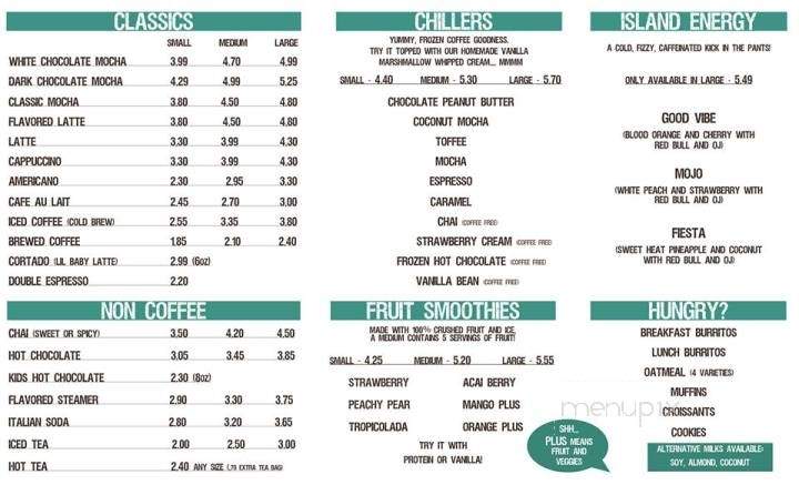 Java Island - Erie, CO menu_pic
