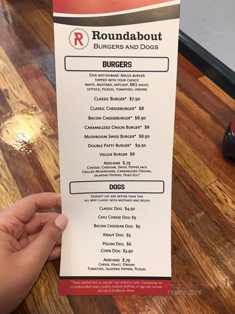 Roundabout Burgers and Dogs - Georgetown, CO menu_pic