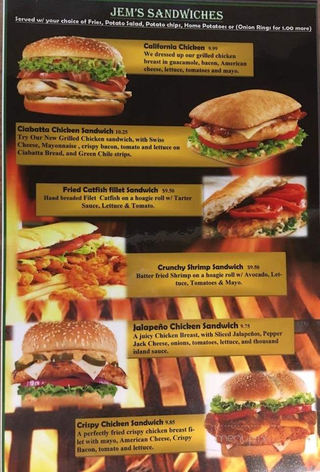 JemS Cafe - La Salle, CO menu_pic
